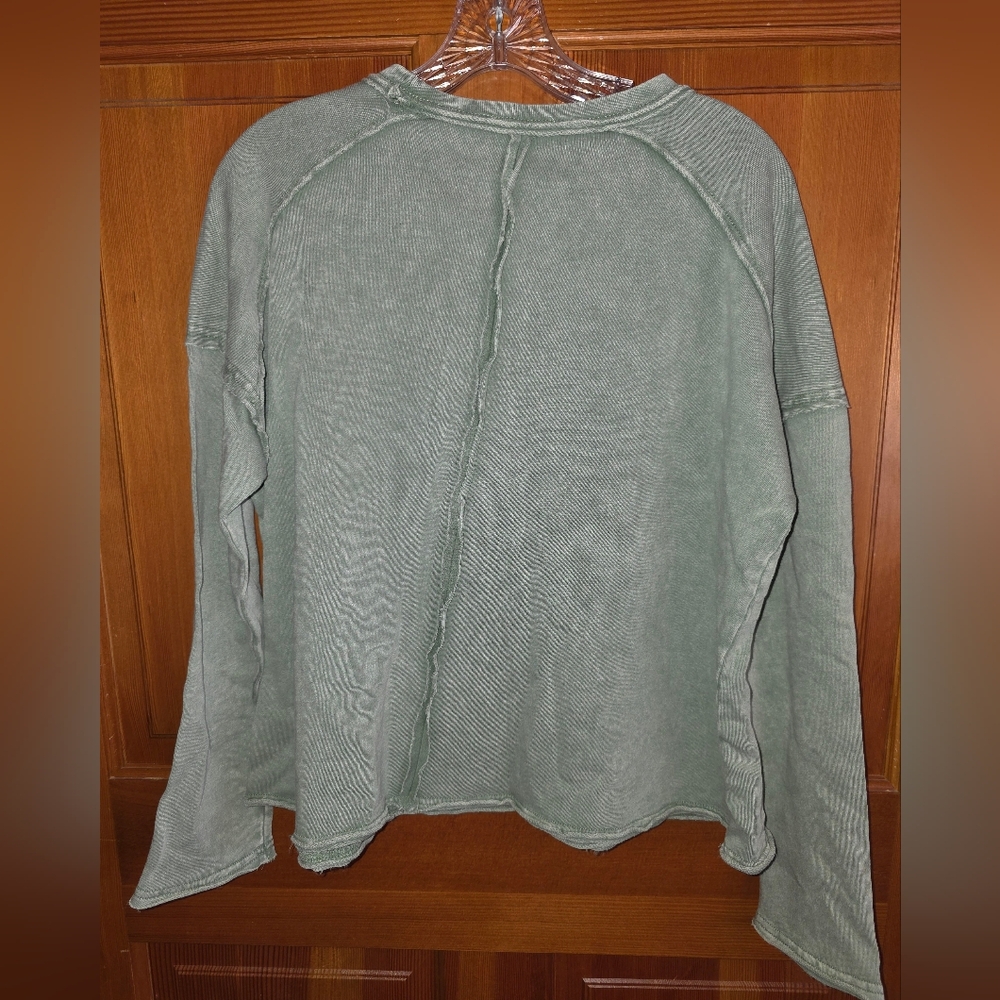 French Terry Patch-Work Sweatshirt Size Small - image 2